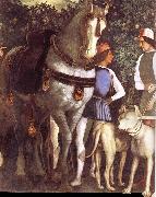 Servant with horse and dog